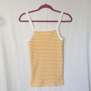 Old Navy tank. gold and white striped. size small